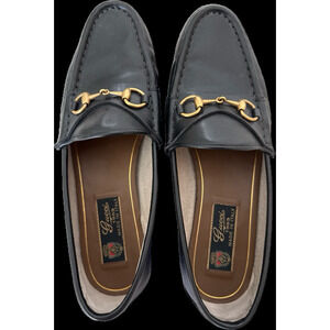 Gucci Black leather loafers horsebit